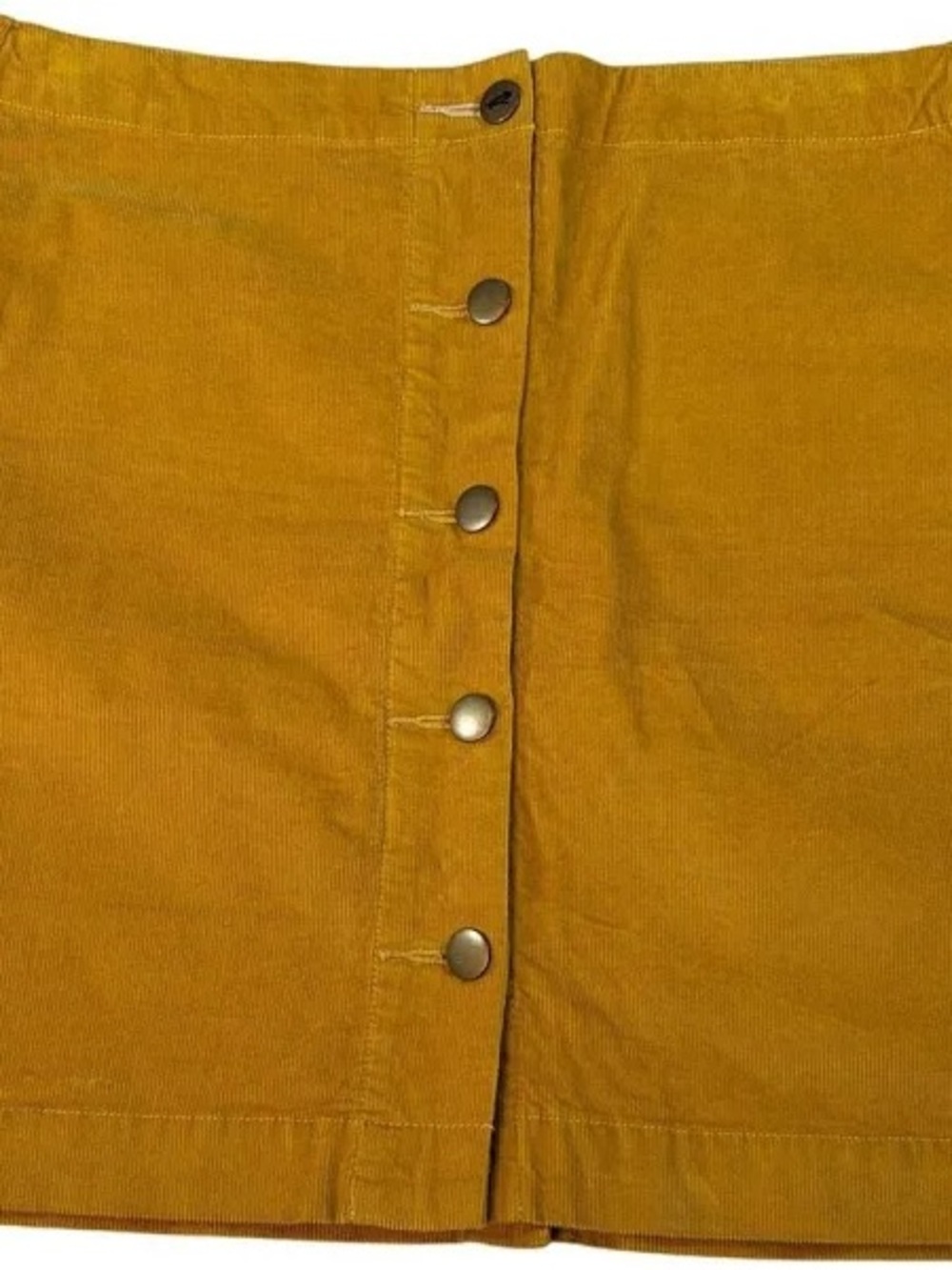 Toad&Co Mustard Yellow Corduroy Cruiser Skirt